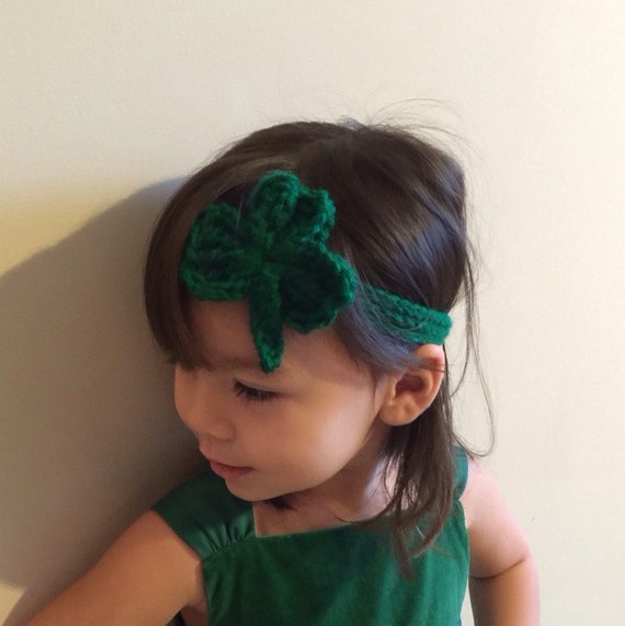 Green Shamrock Clover Hairband - Saint Patricks Day Headband- You