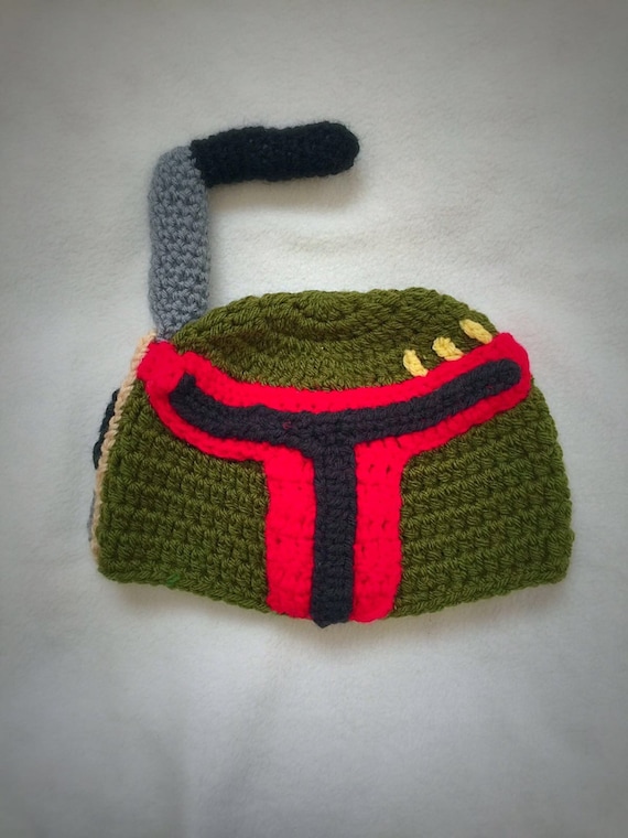Boba Fett Hat - Crochet Star Wars Boba Fett Costume - Kids Star Wars Costume - Comic-Con Costume - Baby Cosplay - Star Wars - Newborn