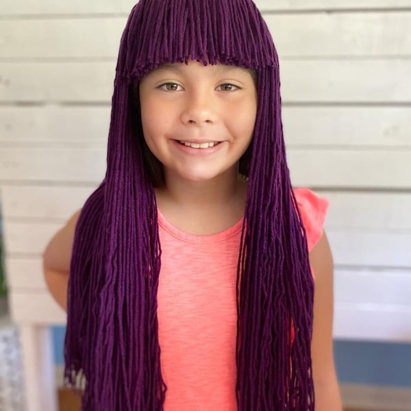 Disney Descendants 2 Mal Hair Wig -Halloween Disney Descendants Villain Mal Hair - Kids Halloween Costume - Toddler Baby