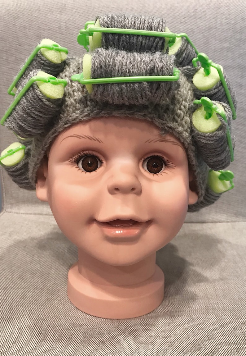 Grandma Wig Old Lady Hair with rollers Baby Toddler Etsy