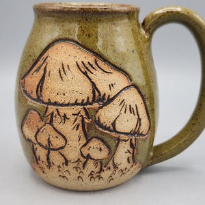 Mushroom Mug 16-18 oz - Nature Lover Gift Mushroom Art - Nature Mug Fairytale Gift - Unique Coffee Mugs