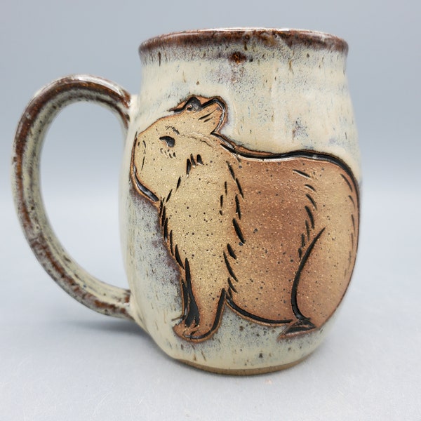 Capybara Mug 16 oz - Capybara Love Cute Coffee Mug Nature Lover Gift - Handmade Stoneware Coffee Mug - Mesiree Ceramics