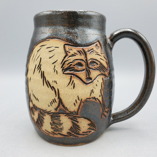 Raccoon Mug 16 oz  - Trash Panda College Student Gift Animal Mug - Cute Coffee Mug