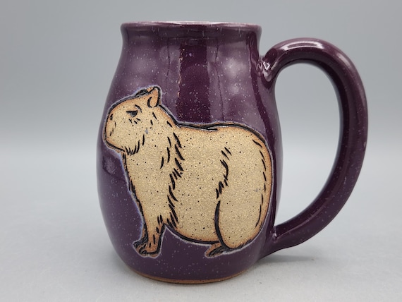 Capybara Mug 16 oz - Capybara Love Cute Coffee Mug Nature Lover Gift - Handmade Stoneware Coffee Mug - Mesiree Ceramics