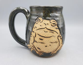 Toad Mug 16 oz - Cute Coffee Mug Nature Lover Gift Toad - Kitchen Witch Gifts for Gardeners