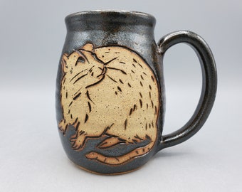 Rat Mug 16 oz  - Fancy Rat Mug College Student Gift Animal Mug - Cute Coffee Mug