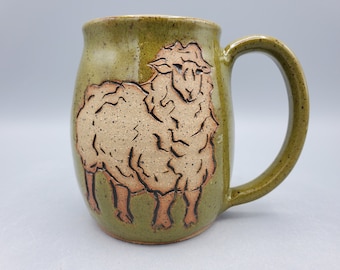Sheep Mug 16oz - Unique Coffee Mug Gift for Knitter - Large Tea Mug Gifts for Knitters