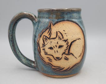 Arctic Fox Mug 16 oz  - Oh for Fox Sake Mug College Student Gift Animal Mug - Cute Coffee Mug