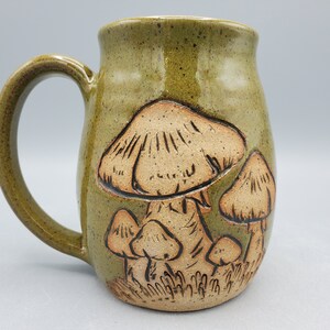 Mushroom Mug 16-18 oz - Nature Lover Gift Mushroom Art - Nature Mug Fairytale Gift - Unique Coffee Mugs