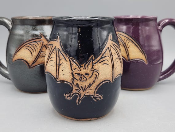 Vampire Bat Mug 16oz - Bestfriend Gift Cute Coffee Mug - Nature Lover Gift Unique Coffee Mugs - Mesiree Ceramics