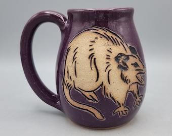 Opossum Mug 16 oz  - Screaming Opossum College Student Gift Animal Mug - Cute Coffee Mug
