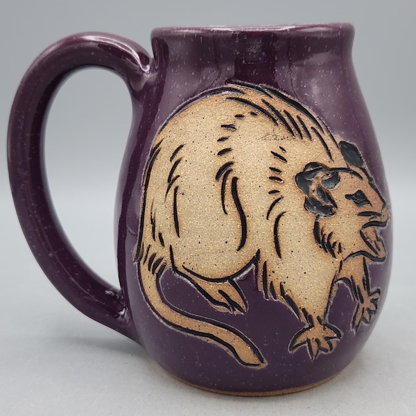 Opossum Mug 16 oz  - Screaming Opossum College Student Gift Animal Mug - Cute Coffee Mug