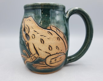 Frog Mug 16 oz - Cute Coffee Mug Nature Lover Gift Tree Frog - Green Frog Gifts