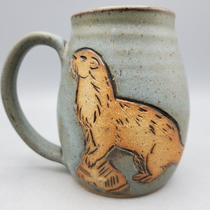 Otter Mug 16 oz - Otter Gifts Cute Coffee Mug Nature Lover Gift - Handmade Stoneware Coffee Mug - Mesiree Ceramics