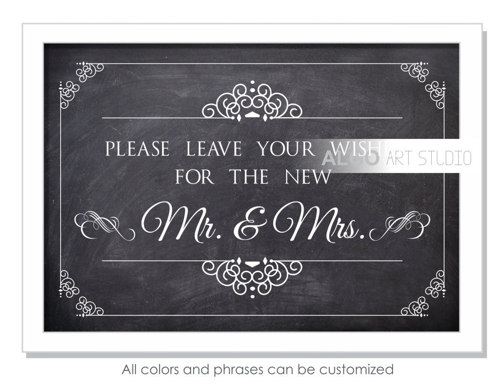 Chalkboard Wedding Sign Printable Wedding Sign Wedding Love | Etsy