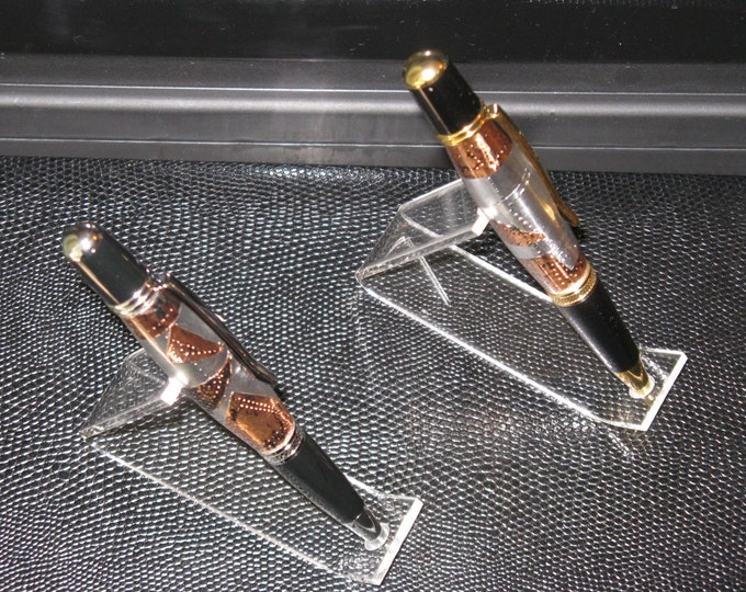 STEAMPUNK HANDCRAFTED Twist Ball Point Pen (24 Kt Gold  or Chrome finish )
