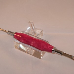 Handmade Seam Ripper with a ( Fandango Pink Acrylic blank in a Chrome finish)