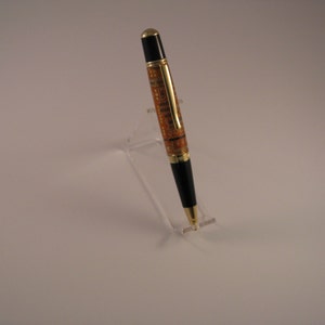 Handmade Orange Circuit Board Twist Ball Point Pen3D 24 Kt Gold or Chrome finish includes Gift Box image 3