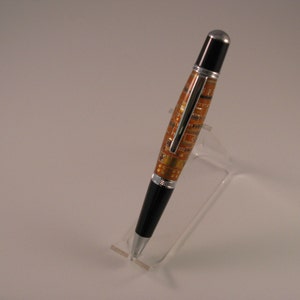 Handmade Orange Circuit Board Twist Ball Point Pen3D 24 Kt Gold or Chrome finish includes Gift Box image 4