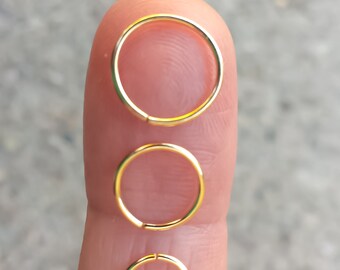 Ear Hoops in Gold Filled, Rose Gold Filled, or Sterling Silver - Hand made 20 gauge earring jewelry