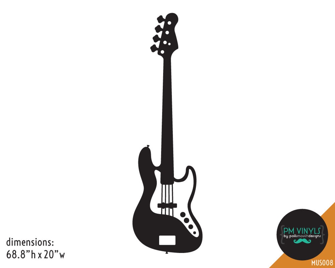 Fender Jazz Bass Vinyl Wall Decal MUS008 Etsy