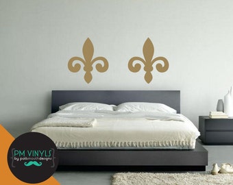 Fleur de Lis, Set of 2 Vinyl Wall Decals - SHA009