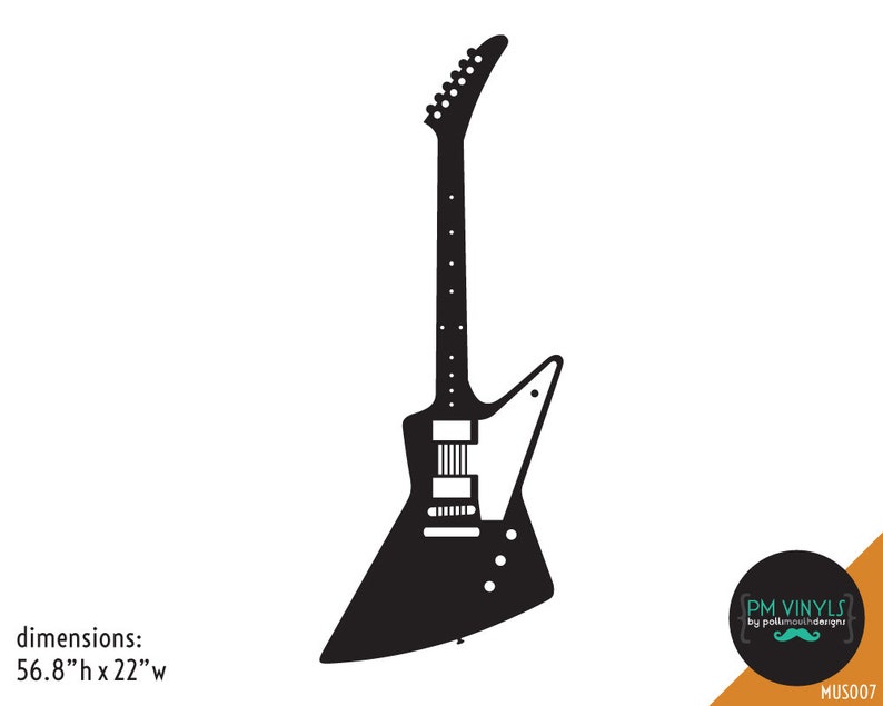 MUS007 Gibson Explorer Guitar Vinyl Wall Decal