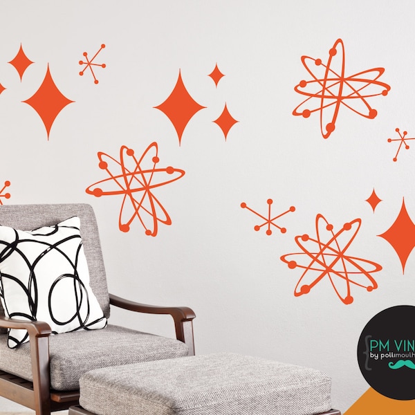 Atomic Starburst Variety Pack Vinyl Wall Decals - SHA026