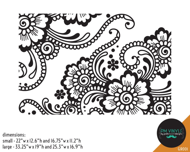 Corner Lace Vinyl Wall Decals GIR001 Etsy