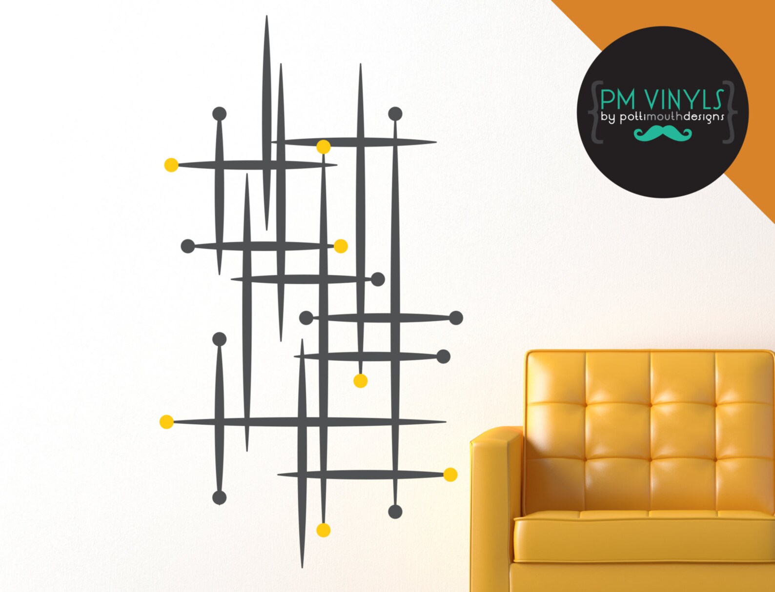 Retro Crisscross Vinyl Wall Decal SHA022 Etsy