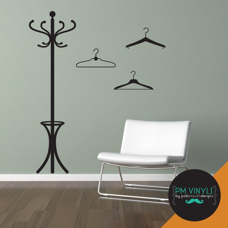 Coat Hanger Vinyl Wall Decal FUR001 Etsy