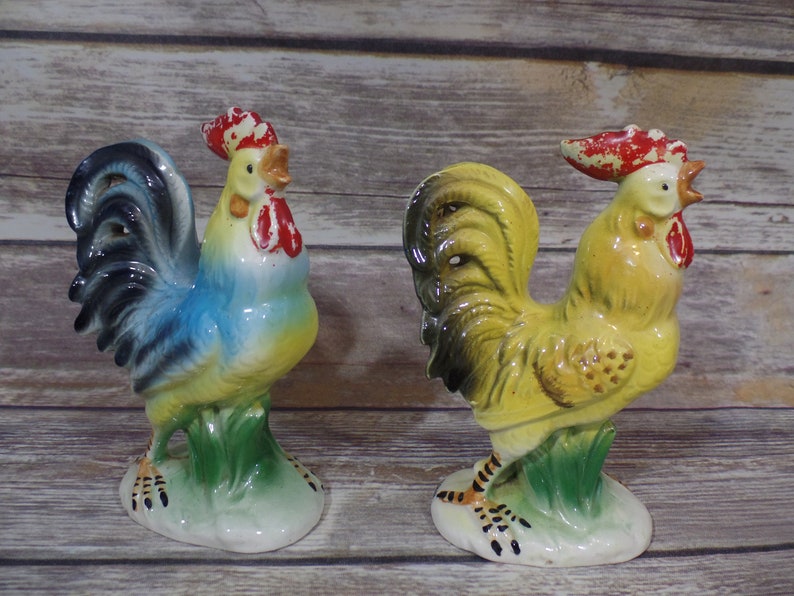 Set Of 2 1950s Made In Japan Roosters Rooster Kitchen Decor Rooster Figurine Rooster Decor Rooster Feathers Rooster Apron Japan Art Collectibles Art Collectibles Delage Com Br