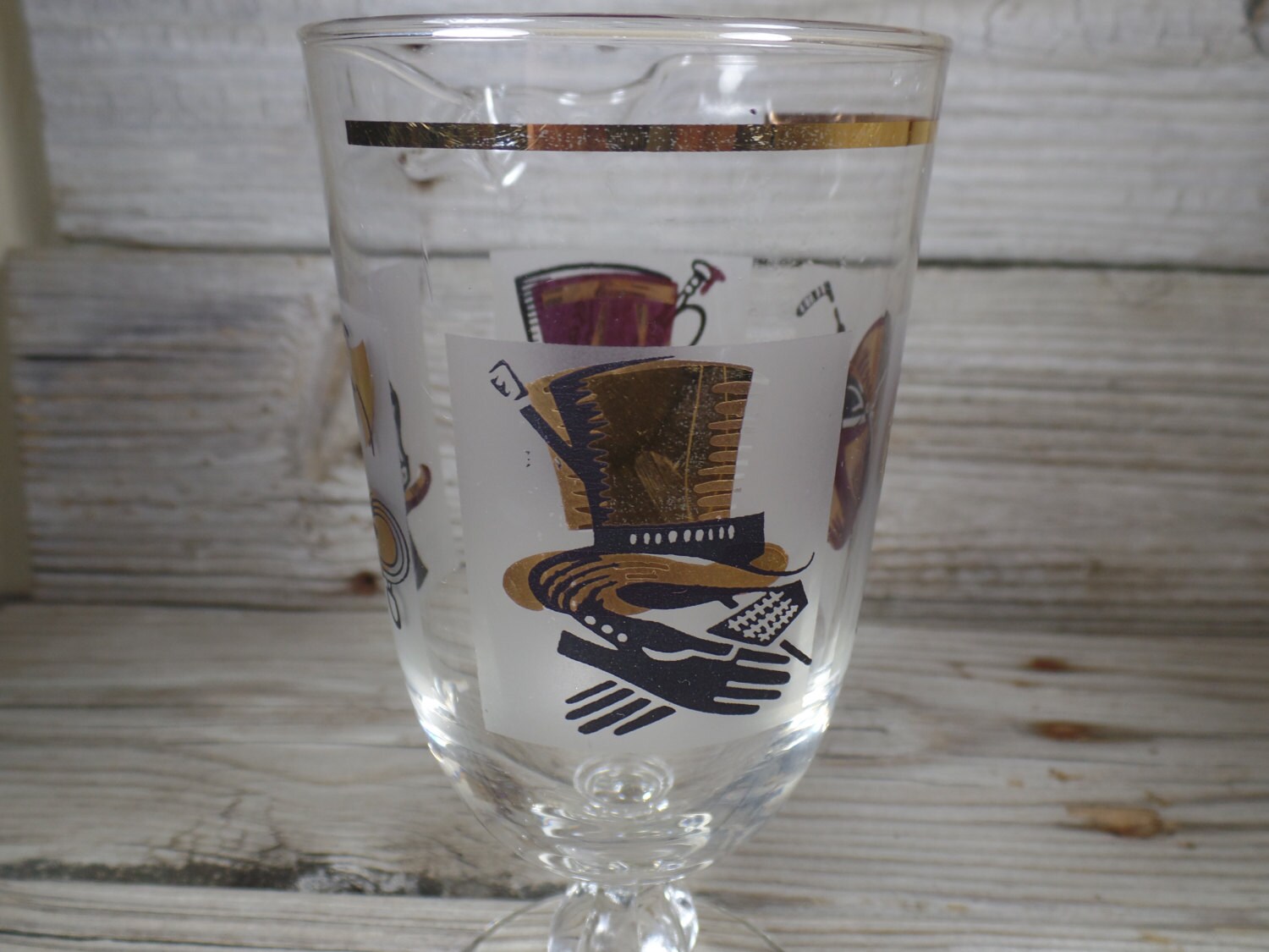 1960s Libbey Glass Top Hat Cocktail Glass Mad Men Don Draper Etsy