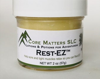 Rest-EZ balm - A muscle rub for tight knots and sore muscles relax and recover, will also help ease cramping in muscles, free shipping