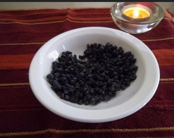 Dried wild harvested elderberries