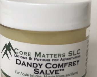 Dandy Comfrey Salve - Sprained an ankle or have another acute injury? Comfrey is combined with dandelion for a healing balm, free shipping