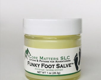 Funky Foot Salve - Got athlete's feet or other fungus, candida issues? Get rid of the funk with this balm! Free shipping