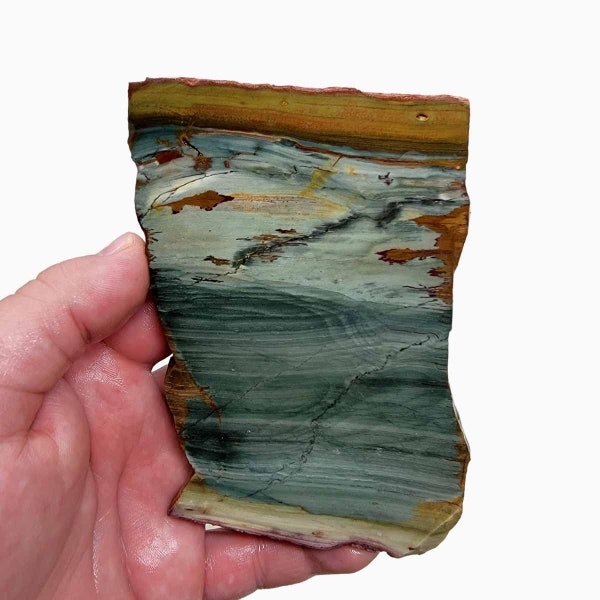 Gary Green Larsonite Freedom Jasper Slab! Lapidary Stone Slab!