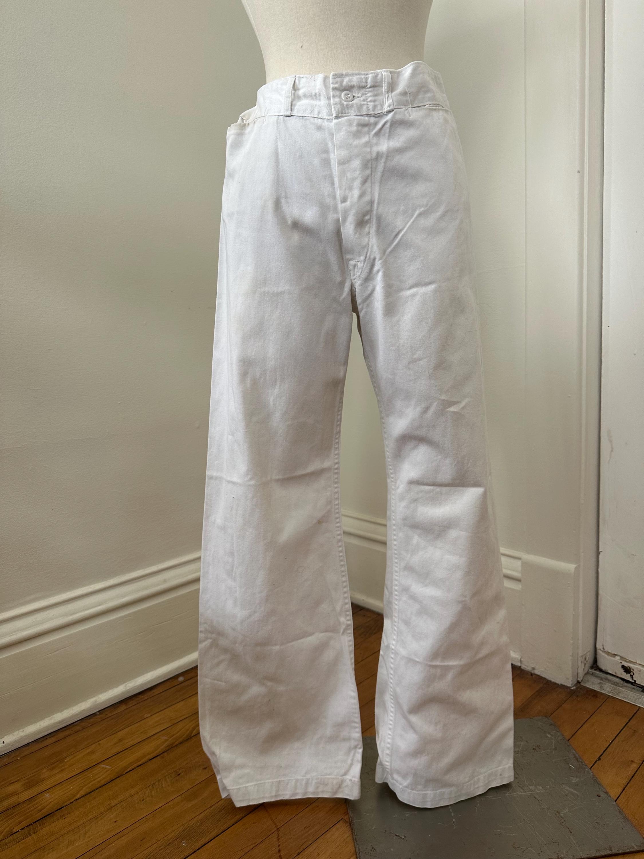 1940s / 50s White US Navy Flare Sailor Pants - Etsy