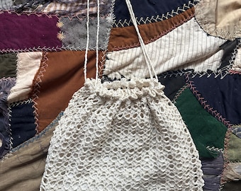 Edwardian Crocheted Knapsack Handbag