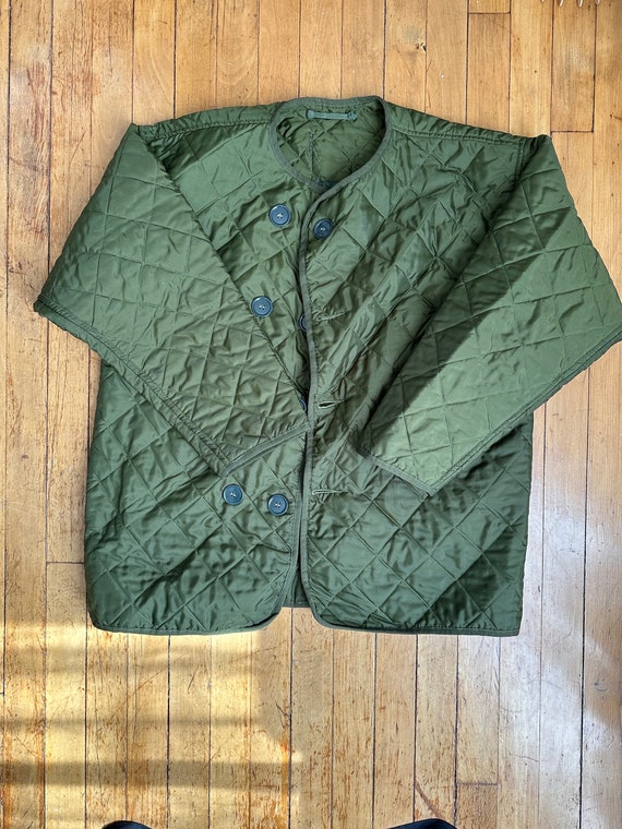 Vintage Quilted Army Liner Jacket - image 5