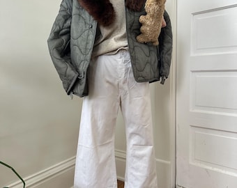 1940s / 50s White US Navy Flare Sailor Pants
