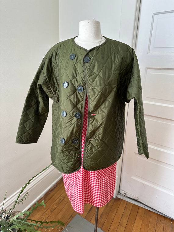 Vintage Quilted Army Liner Jacket - image 2