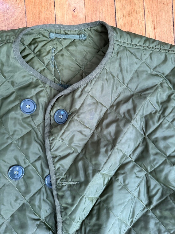 Vintage Quilted Army Liner Jacket - image 7