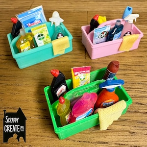 1/12 Cleaning caddie box cleaning dollshouse miniature