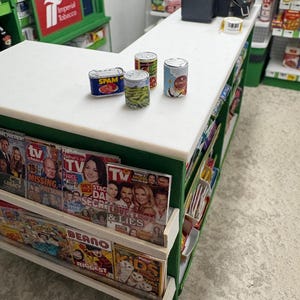 1:12 selection of food tins cans
