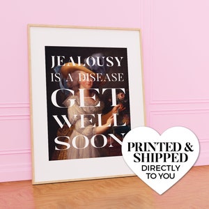 jealousy is a disease ~ marie antoinette ~ wall art matte print | classic french rococo renaissance regency vintage painting altered artwork