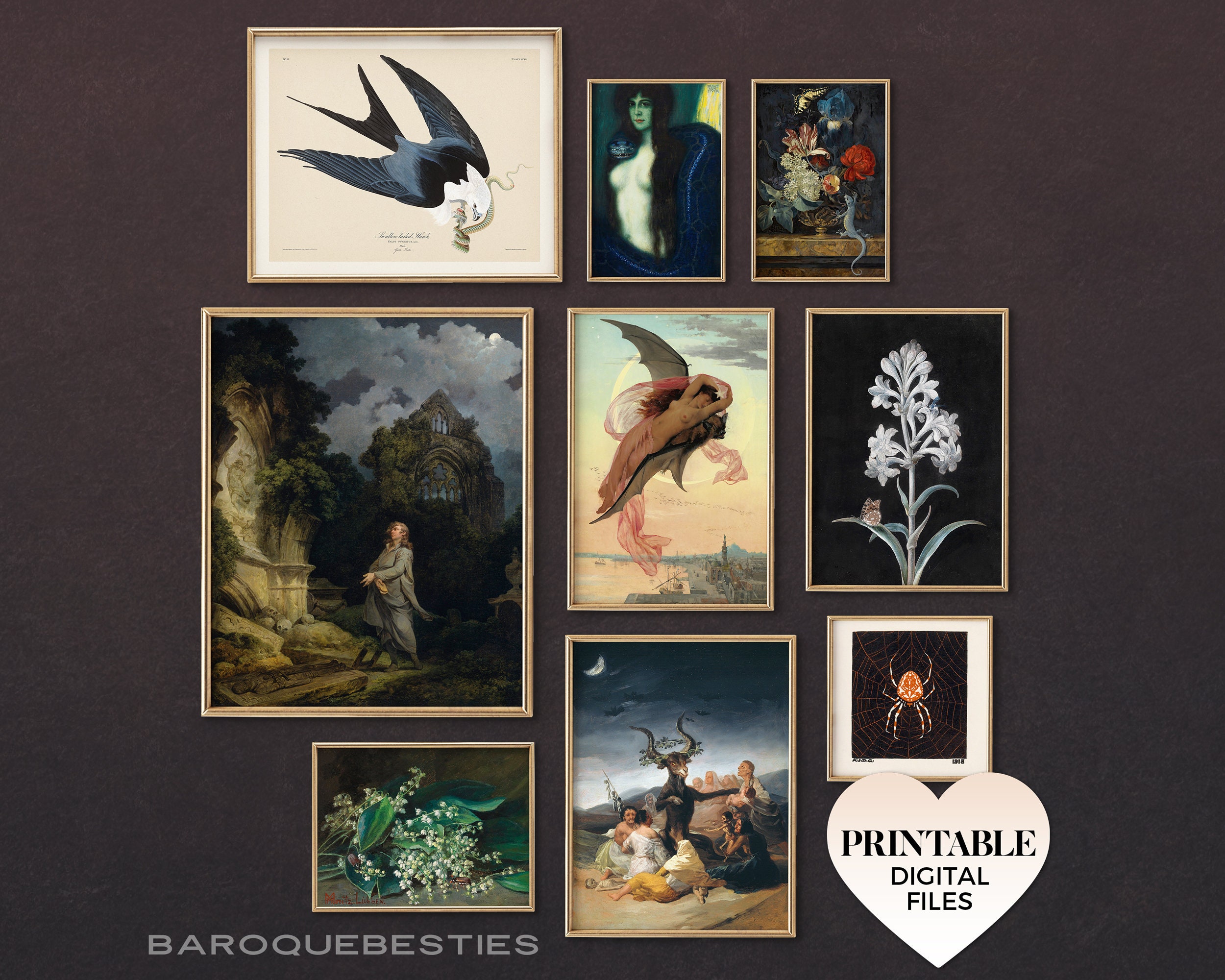 Dark Academia Printable Wall Art Bundle of 36 Instant - Etsy
