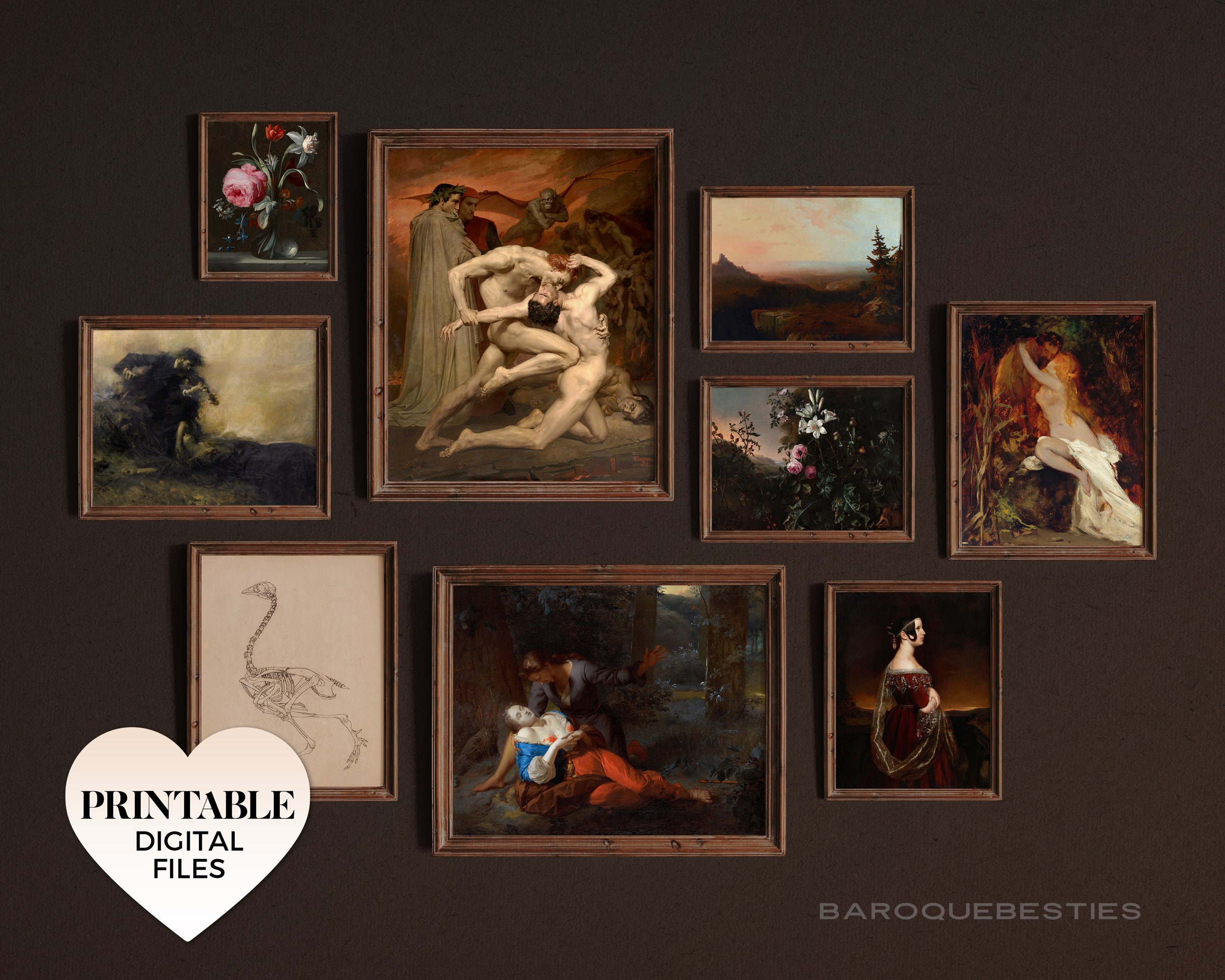 Dark Academia Printable Wall Art ~ Bundle of 36 | Instant Gallery Wall ...