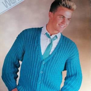new mens chunky knitting pattern Wendy 2788